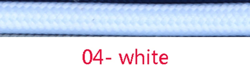 04 white 2 м 3 м 5 м 10 м 2 ядра 0,75 мм2 винтажный ТЕКСТИЛЬНЫЙ ШНУР Электрический провод плетеный кабель - Цвет: 04 white