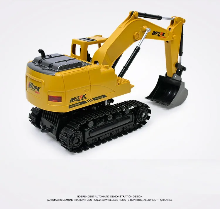 8CH Моделирование RC экскаватор игрушки с музыкой и светильник детские мальчики игрушки для грузовых автомобилей RC подарки RC инженерный автомобиль трактор brinquedos