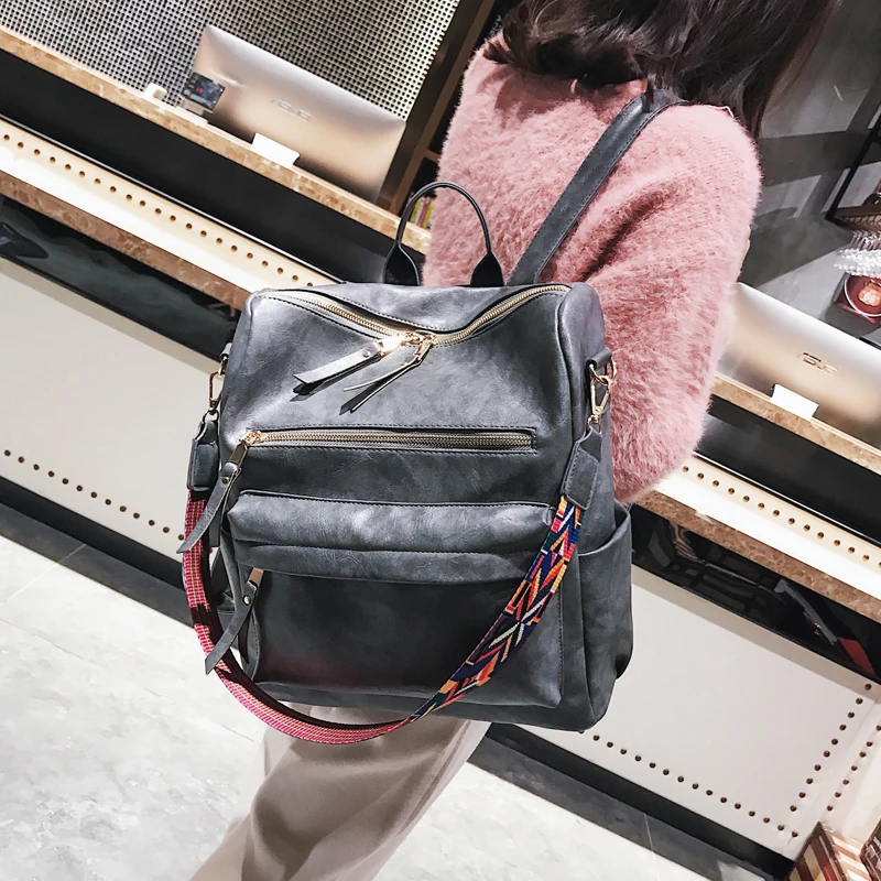 PU кожаные рюкзаки для Для женщин из модного кожзаменителя дамы Back Pack Bagpack ноутбук