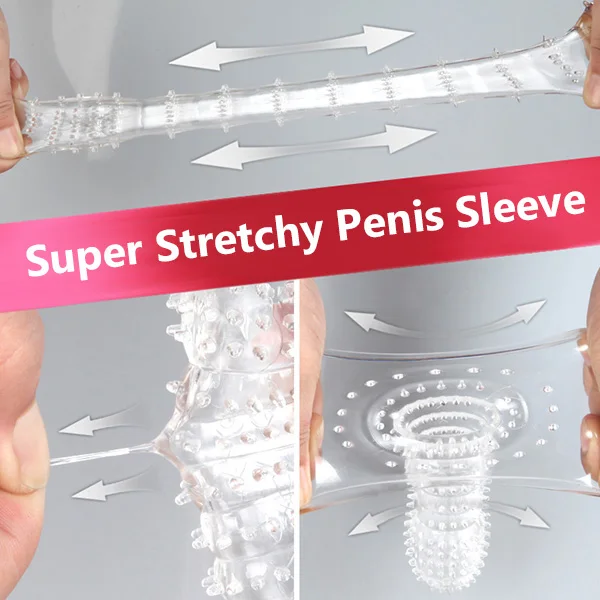 Эластичный Силиконовый удлинитель для пениса эротический Кристальный кольцо