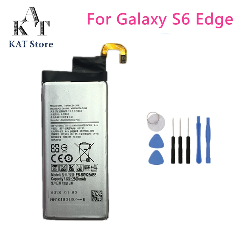Мобильный телефон KAT аккумуляторы для Samsung Galaxy S6 Edge G925 G925F G925T/I/P 2600 мАч гарантия