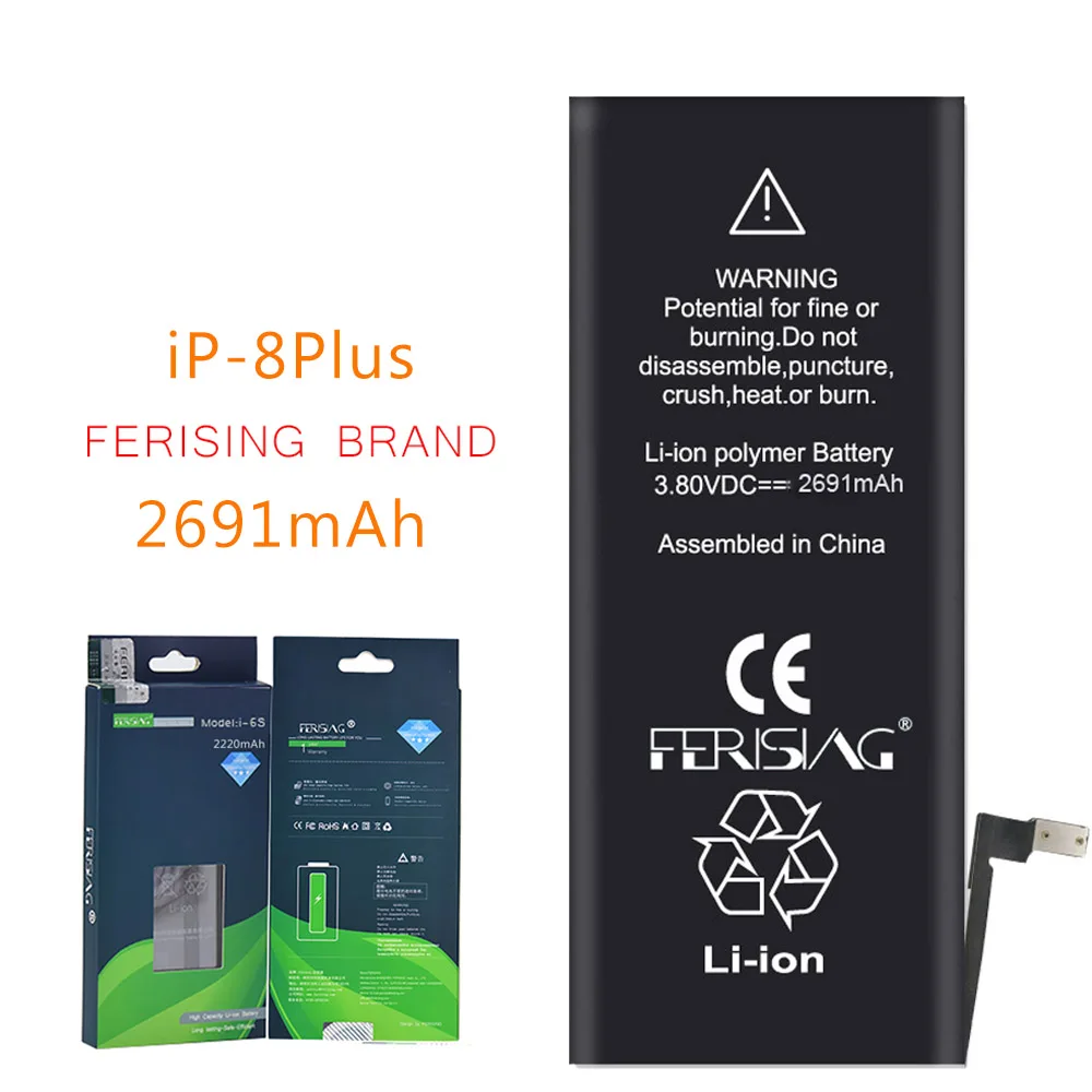 Оптовая продажа (сделано в 2020) FERISING Новая батарея телефона для iPhone 8 Plus Оригинал 0