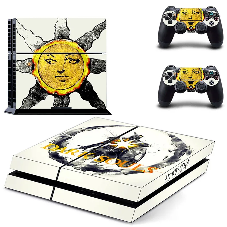 Наклейка для PS4 из кожи Dark Souls s Vinilo PS 4, игровая станция 4 Pegatina для sony playstation 4, консоль и два контроллера