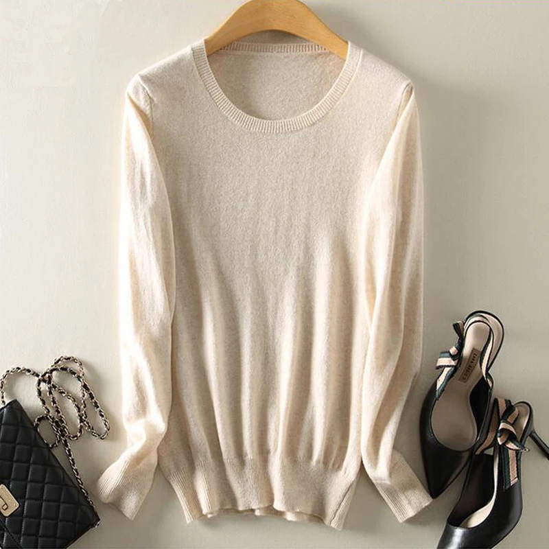 sweaters women sweater Fashion Autumn Cashmere Wool Kint Sweater Solid Slim Sexy Pullovers Coat Female Blouse Knit WA646 | Женская