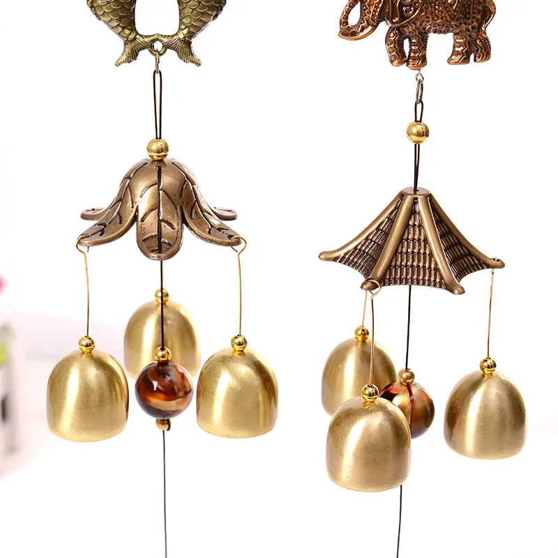 

Wind Chime Antique Cooper Home Wall Hanging Decoration Windchime Garden Ornament Bells E2S