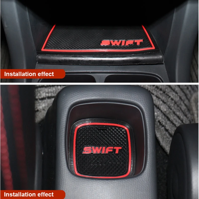Для Suzuki Swift 2005 до 2014 Противоскользящий коврик для паза двери автомобиля латексный