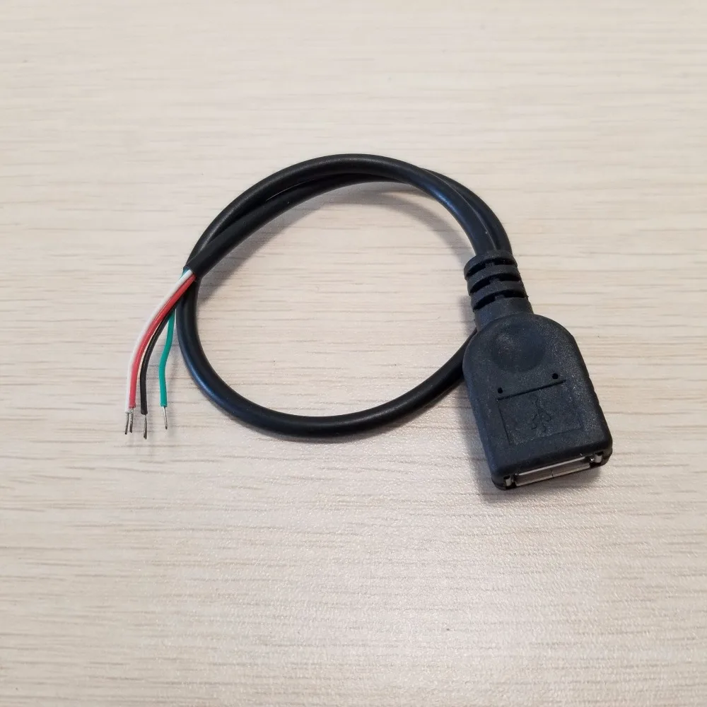 Adaptador USB 2,0 A hembra, Terminal de Cable de alimentación de datos...