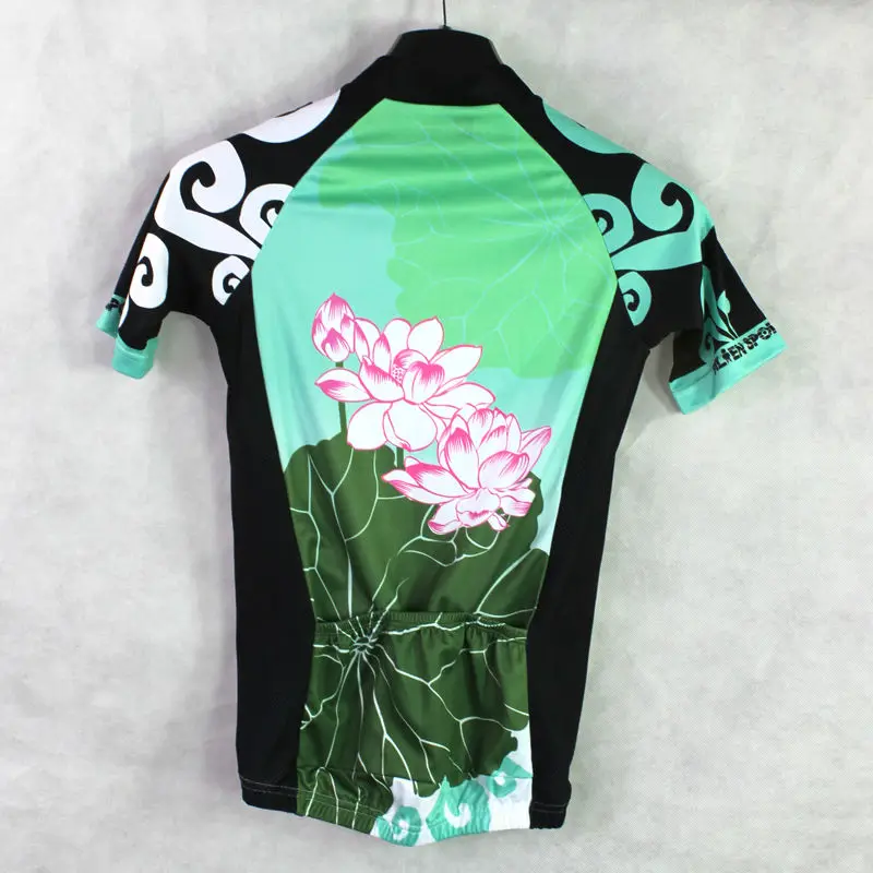 AlienSportsWear женская футболка с коротким рукавом рисунком карпа и лотоса для езды на
