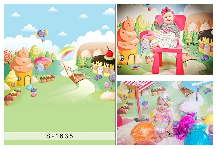 Виниловые тканевые фоны для фотосъемки новорожденных детей в фотостудии |