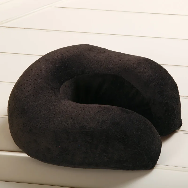 SleepWish u-образная подушка, подушка для путешествий с самолетом, удобная подушка с эффектом памяти, подушка для шеи, автомобильные постельные принадлежности - Цвет: Dark Brown