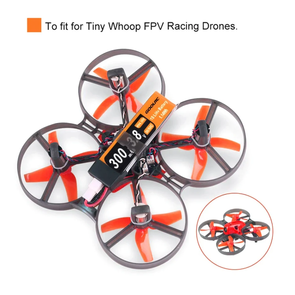 4 шт. 6 GoolRC 3 8 в 300 мАч 30C Lipo сменная батарейка для FPV RC гоночный Дрон автомобиль Лодка