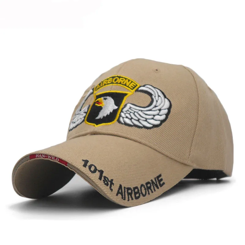 101st Airborne Division мужская бейсбольная Кепка s US Army Snapback шапки AIR FOREC Спортивная тактическая Кепка папа шляпа 5 Панель Кость - Цвет: Khaki