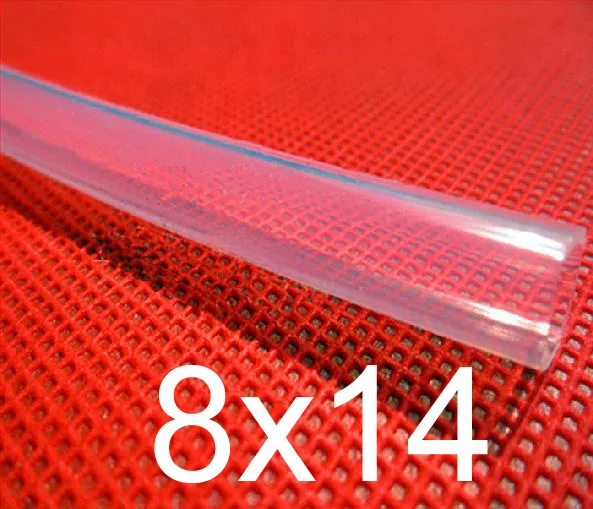 8 мм ID 14 OD 8x14 прозрачный пищевой медицинского назначения FDA гибкая трубка из