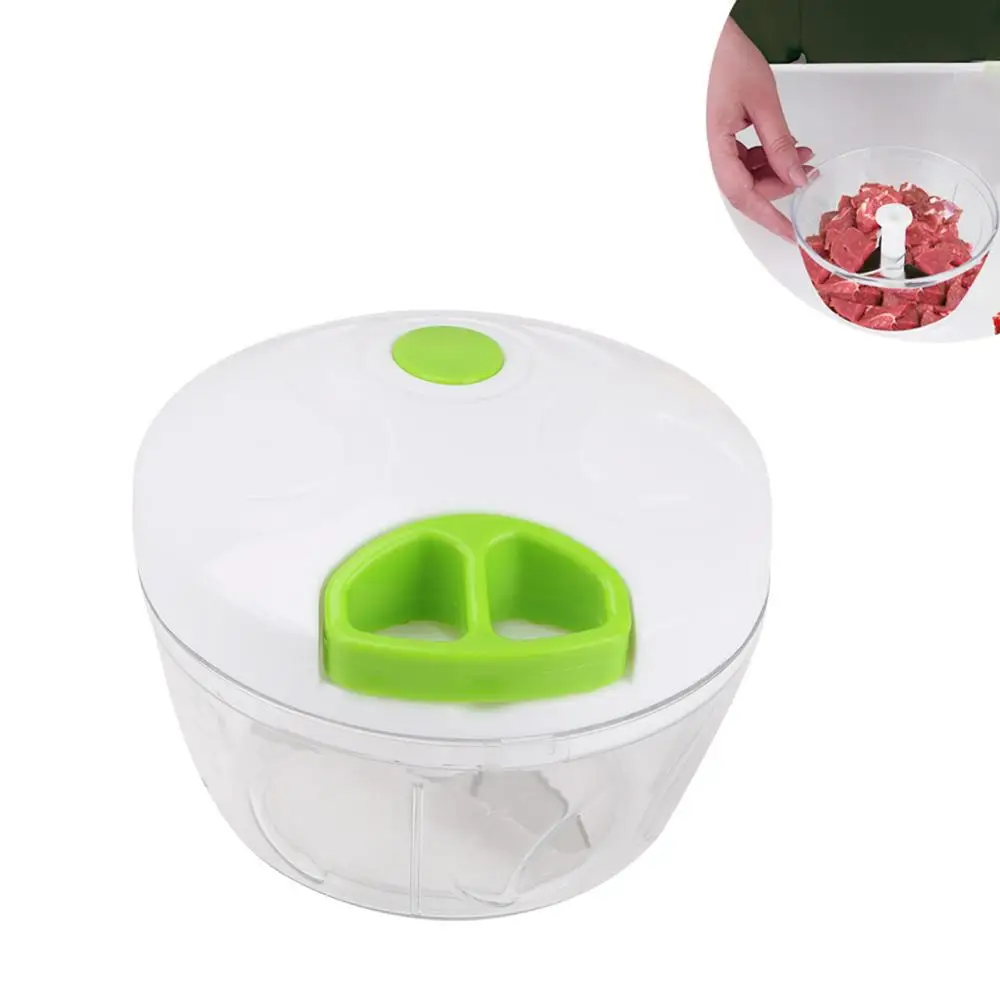 B Manual Food Chopper Fruit Vegetable Garlic Shredder Multifunction Hand Pull Meat Mincer Blender Mixer Food Processor Crusher - Цвет: B