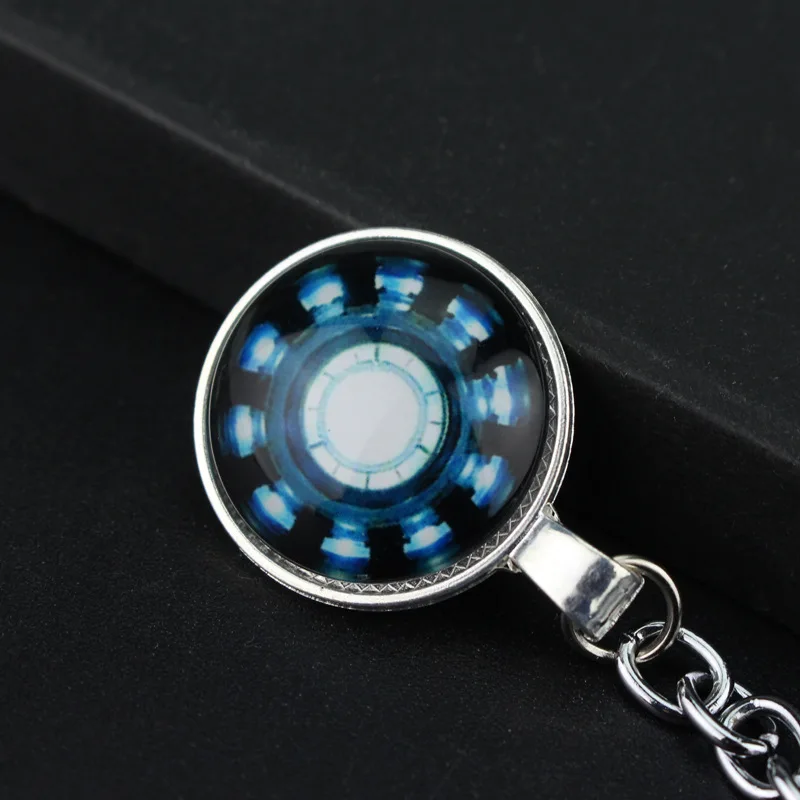 Железный человек сердце брелок металлическое кольцо драгоценный камень для