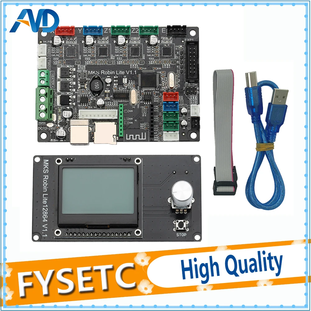 STM32 Управление доска 3D-принтеры Board32 бит Робин Lite платы с мини 12864 ЖК-дисплей