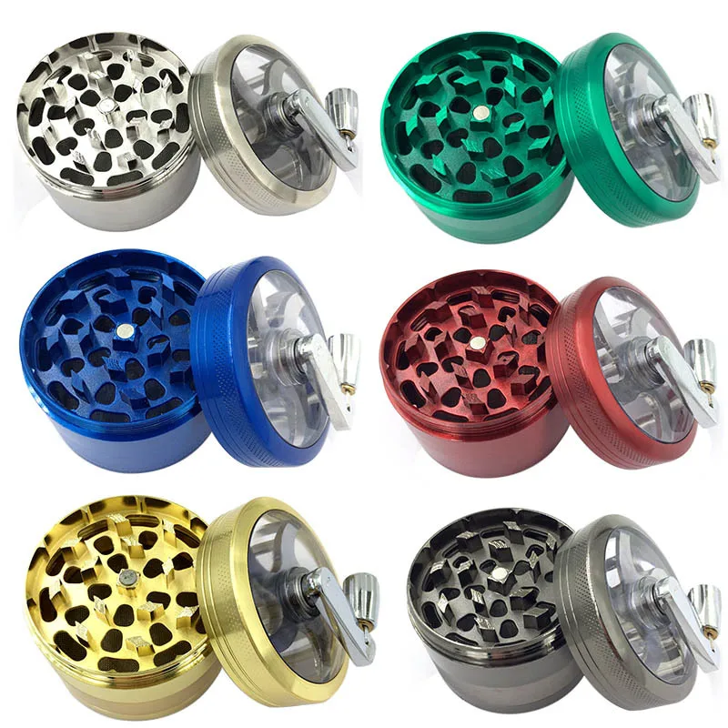 4 слойная алюминиевая дробилка для трав табака специй травы дым ручная мельница