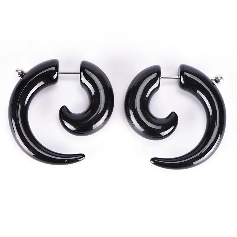 1 пара акриловые серьги в виде черной улитки|shaped earrings|designer earringsearrings designer |