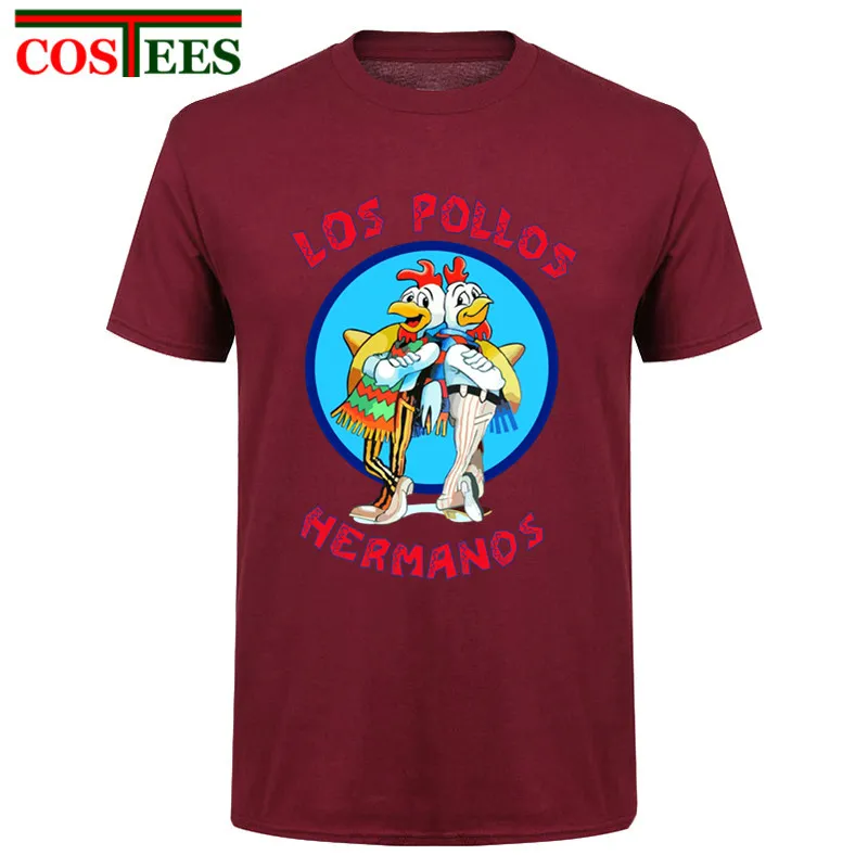 Мужская мода Breaking Bad футболка 2017 LOS POLLOS Hermanos с коротким рукавом Chicken Brothers