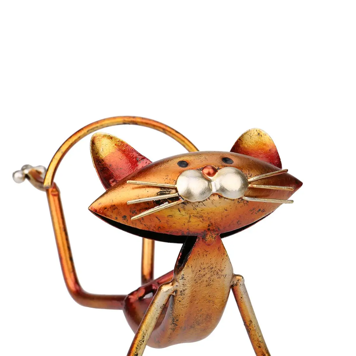 Tooarts Йога кошка винный держатель металлическая фигурка современное животное 3D