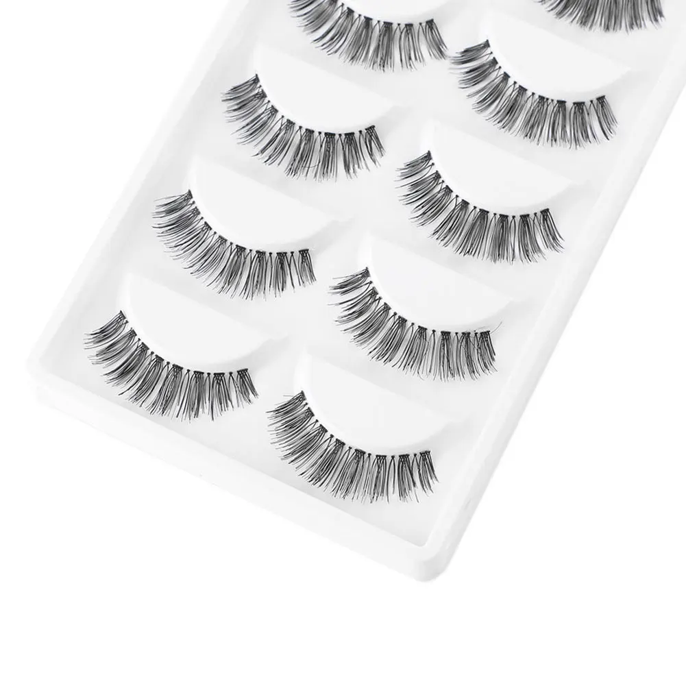 5 Pairs Natural Handmade Sparse Soft Makeup False Eyelashes Eye Lash Extension Eyelashes Artificial Eyelash Practice