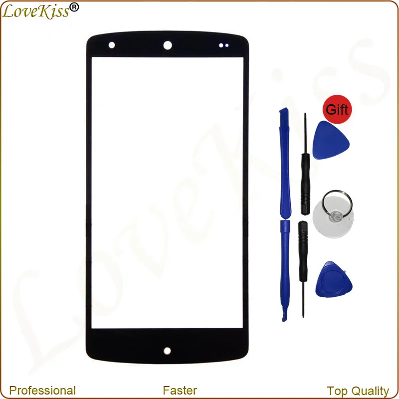 Черный Переднее внешнее стекло для LG Google Nexus 5 D820 D821 сенсорный экран Сенсорная