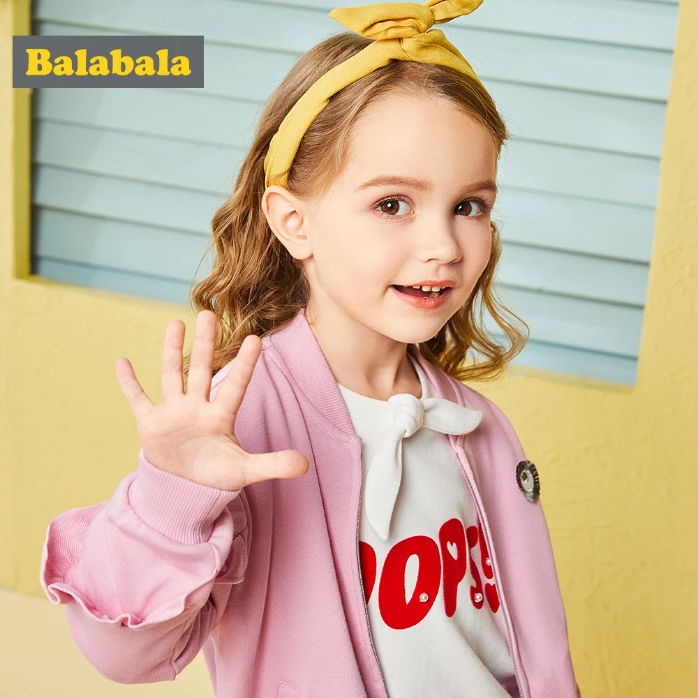Balabala girls jackets with cute Ruffles Children Clothes fashion long sleeve coats and autunm coat for toddler | Детская одежда и