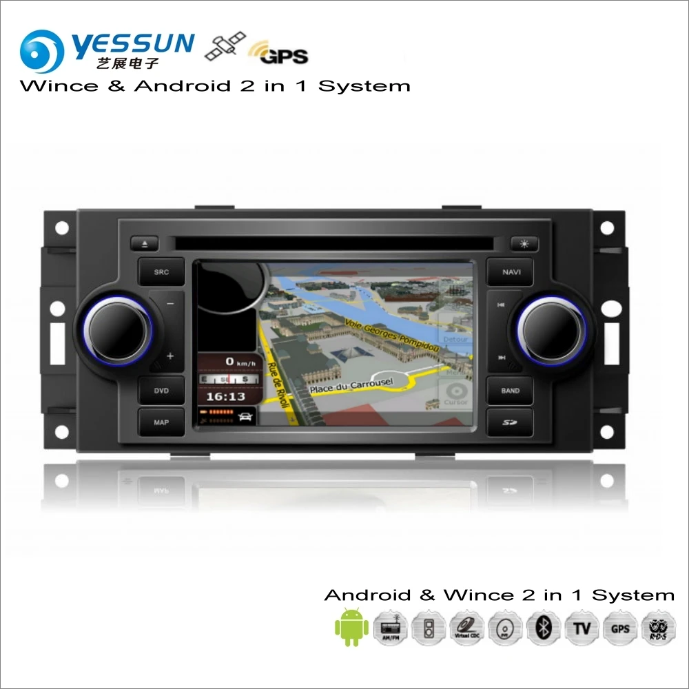 YESSUN для JEEP Compass/Patriot 2008 ~ 2013 Автомобильный Android мультимедийный радио CD DVD плеер gps