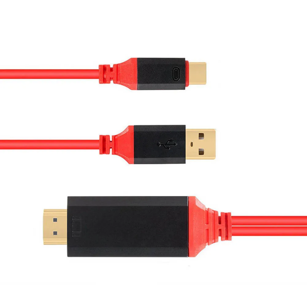 2 м USB Type C к HDMI 4K HDTV видео кабель адаптер для Samsung Galaxy Note S8 Huawei P9 P10 Plus GDeals|Кабели VGA| |