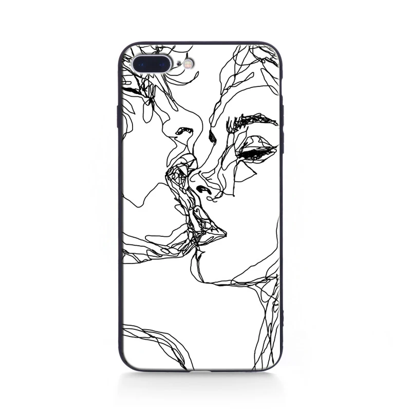Минималистичный Мягкий силиконовый чехол для телефона из ТПУ Apple iPhone 5S 6 6S 7 8 Plus X xr