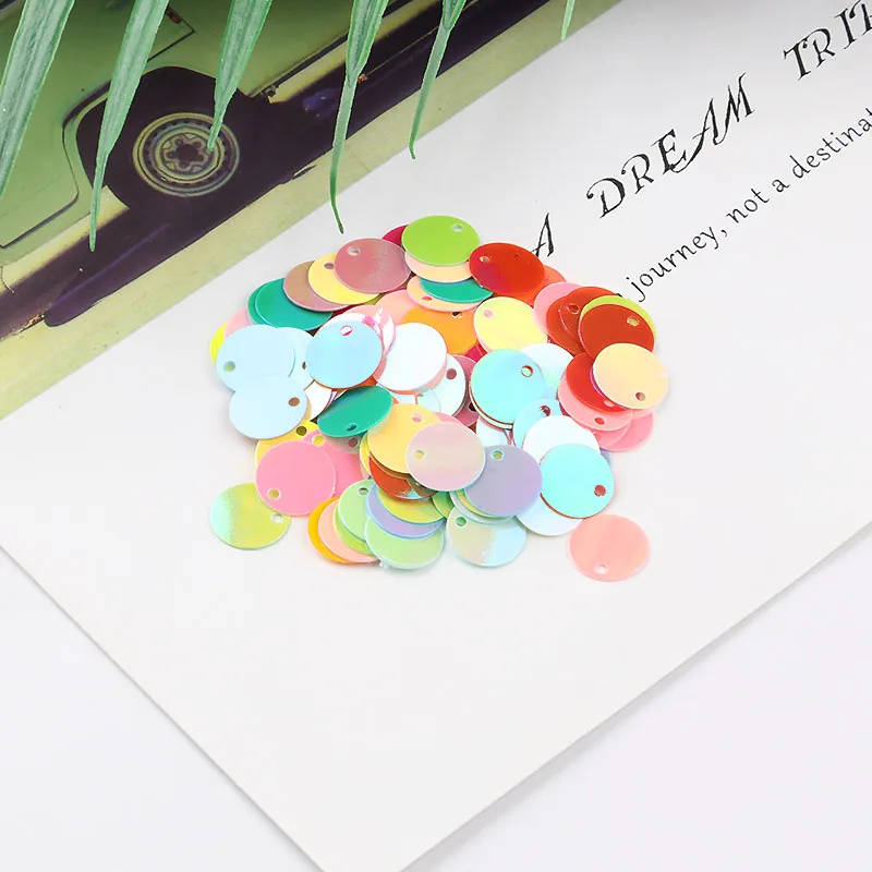 ISequins 200 шт./упак. 12 мм плоские круглые Блестки для судов Lentejuelas Para Manualidades DIY Одежда шитье и ткани рукоделия