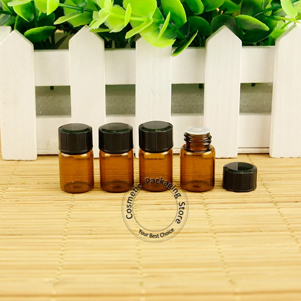 Акция 50 шт./лот стеклянная бутылочка для янтарного эфирного масла 3 мл мини пустая