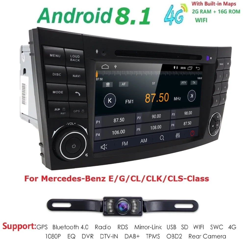 Android 8 1 автомобильный мультимедийный плеер радио для Mercedes W211 W219 W463 CLS350 CLS500 CLS55 E200