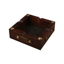 Практичный бутик винтажная деревянная пепельница сигарета сигары ручной работы табак Деревянный чехол подставки для сигарет для удобства курения B