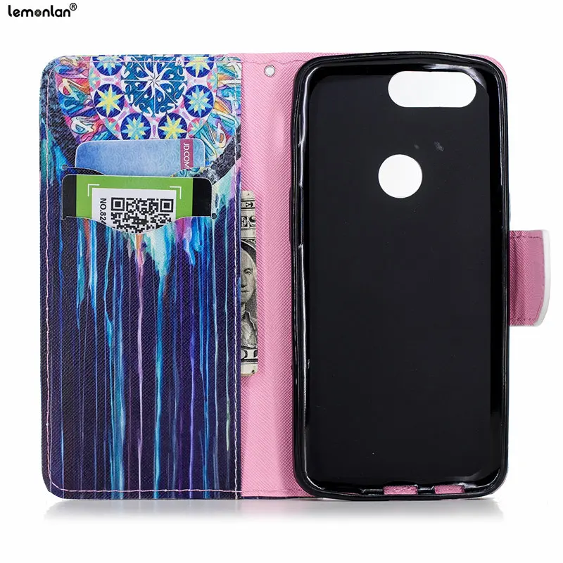 Lemonlan для Fundas OnePlus 5t чехол Модный окрашенный кожаный бумажник флип телефона