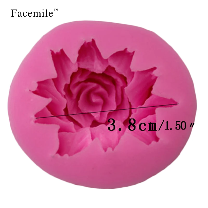 Facemile 1 шт. силиконовая форма в виде цветка розы помадка подарок украшение