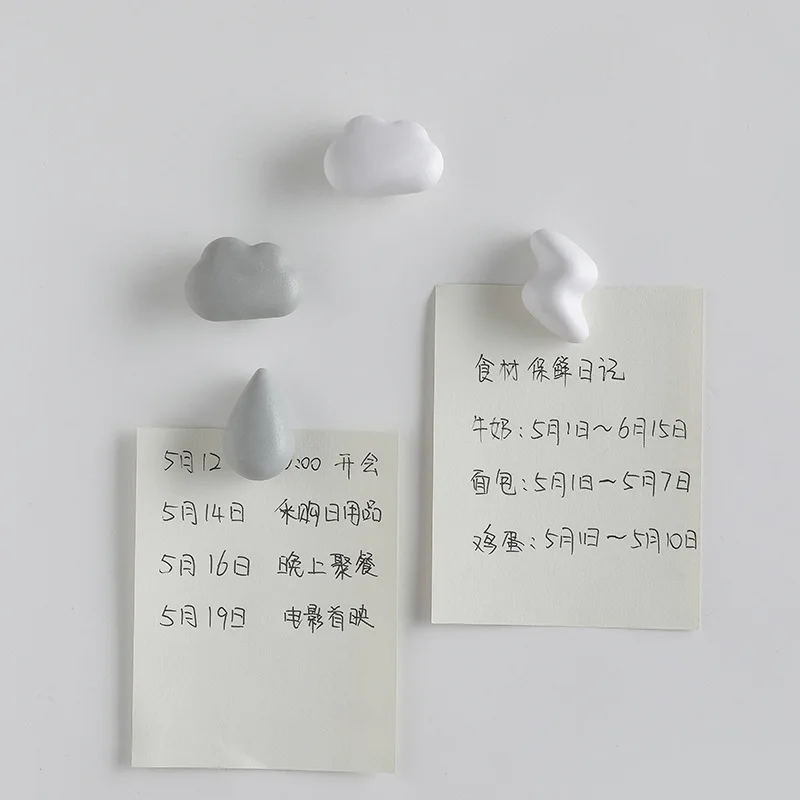 3 шт. креативные мини магниты на холодильник белая доска с облачной молнией
