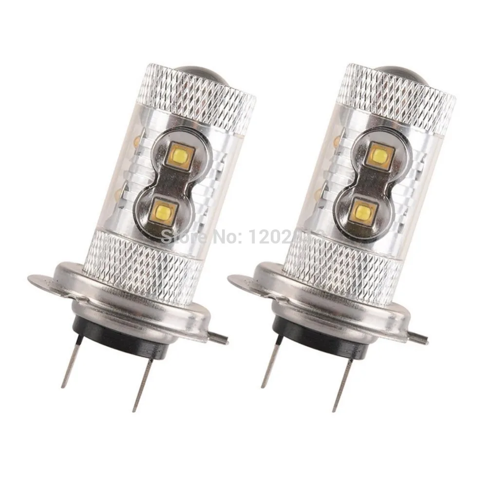 2 шт. супер яркий 12V 24V 50W CREE LED чипов H7 PX26D светодиодный Белый туман светильник лампы