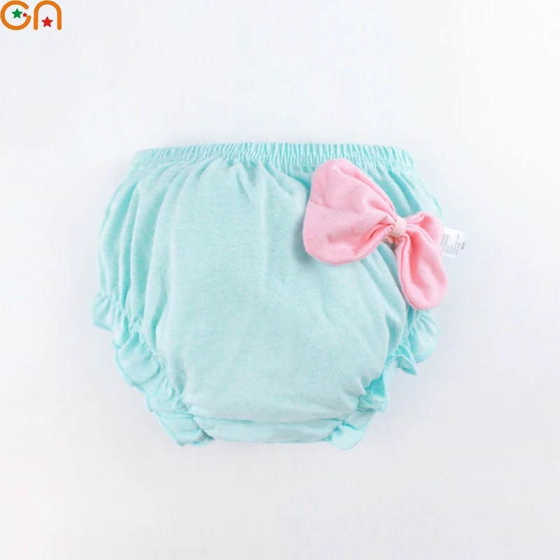 Нижнее белье для малышей из 100% хлопка трусики девочек шорты с бантом и оборками