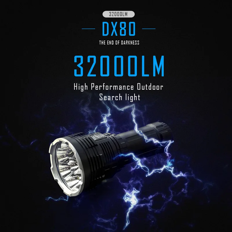 IMALENT DX80, Заводская распродажа, мощный светодиодный фонарик CreeXhp70.2, 32000 люмен, ультра яркий фонарик, водонепроницаемый перезаряжаемый фонарь