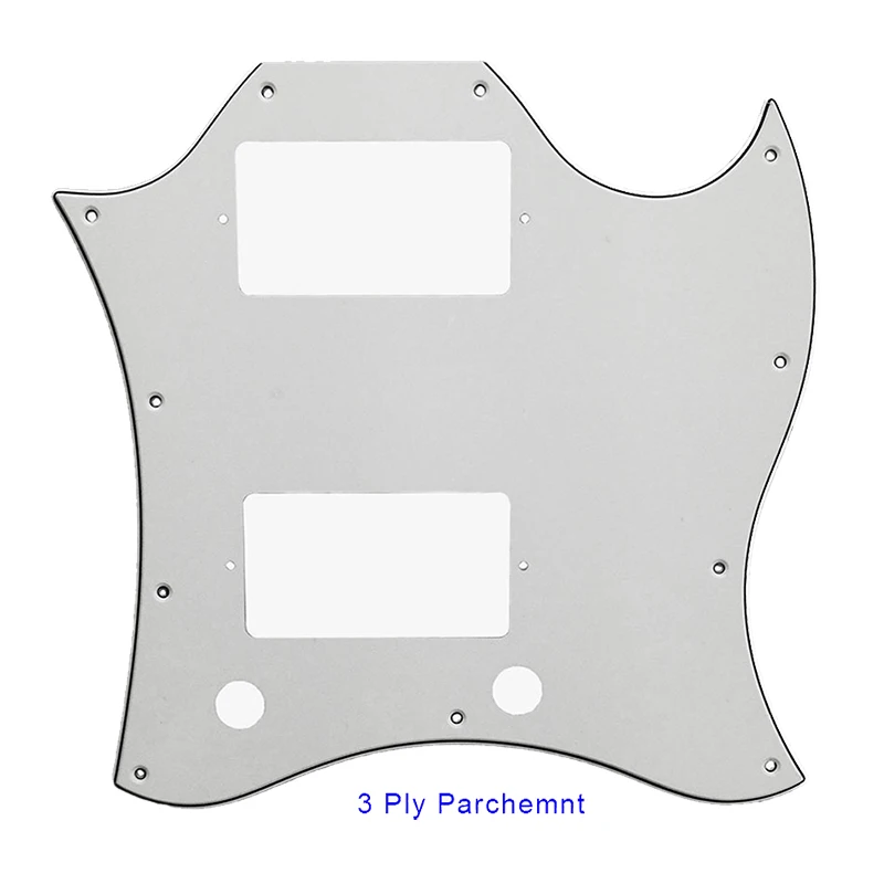3 Ply Parchment Pleroo гитарные части накладки для Gibson standard SG полное лицо царапины пластины Route PAF Humbuckers лучшая защита для гитары ra - Цвет: 3 Ply Parchment