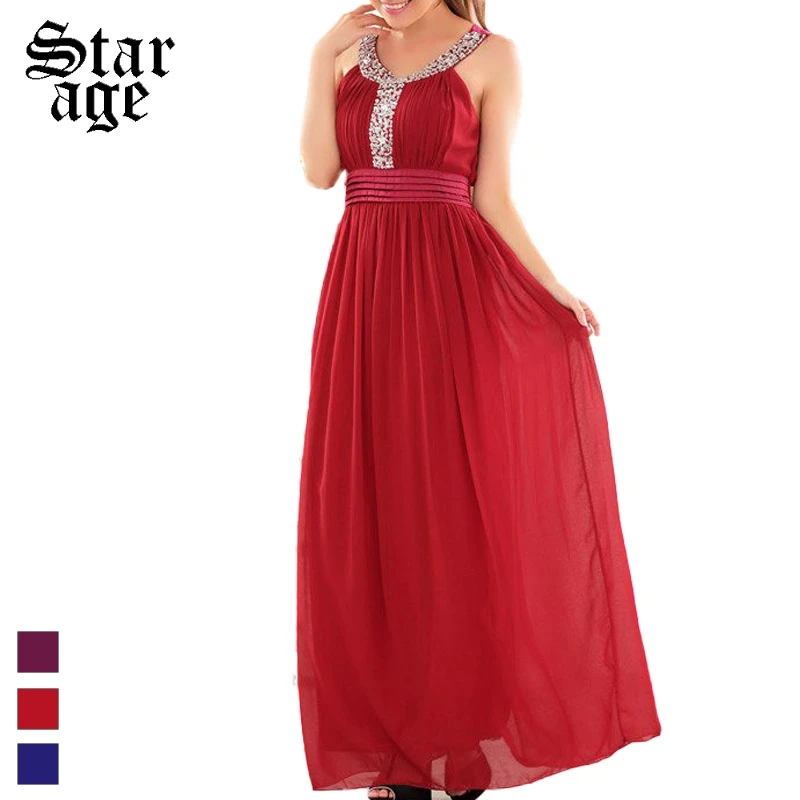 Женское шифоновое платье с блестками и бриллиантами элегантное плиссированное