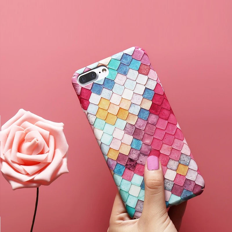 KACOOL телефон случаях красочный узор Чехол матовый для iPhone 6 Plus 6s плюс Симпатичные