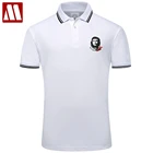 Мужская хлопковая футболка, однотонная, с вышивкой Че Гевара, с коротким рукавом, 13 цветов