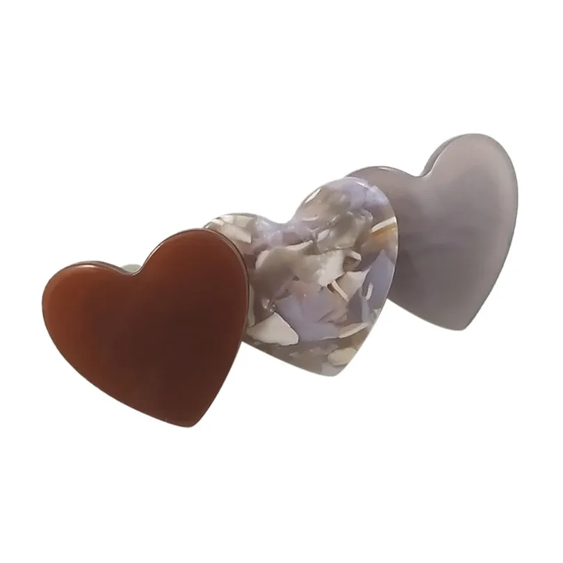 

3PC Heart Shape Hair clip Simple And Versatile Elegant Love Top Clip Spring Clip Head Hair Fashion Sweet Hairpin Alloy 40JUL8