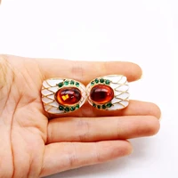 mixed sweet colors enamel elegant clip earrings exaggeration glaze ethnic jewelry