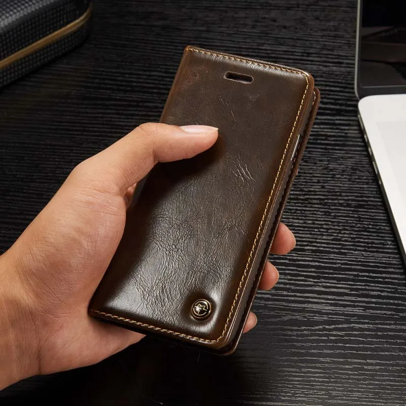 

Luxury Leather Case For iPhone 5 5S SE 8 7 Plus 6 6S Plus Case Magnetic Card Wallet Cover For iPhone X XR XS Max Flip Phone Case