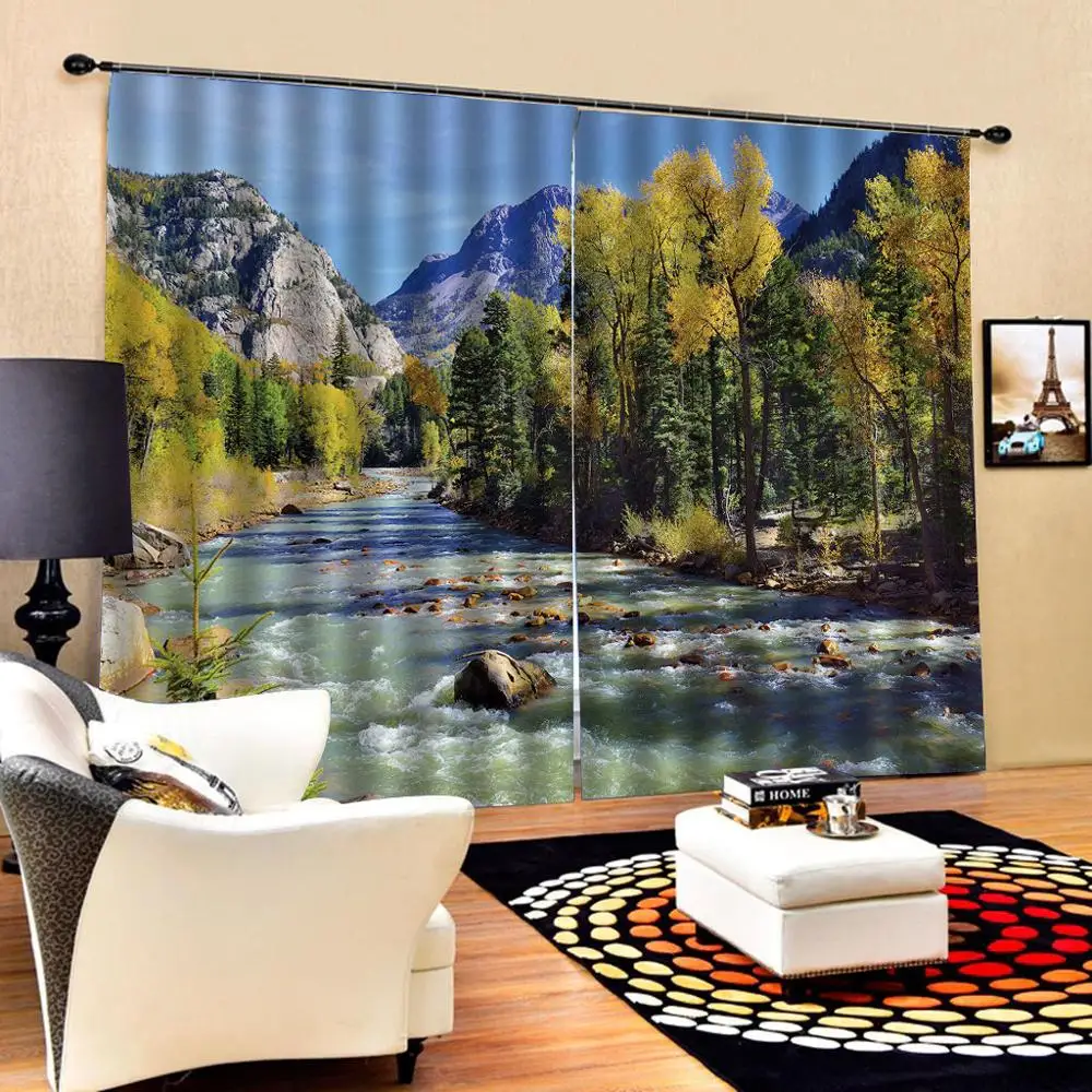 Роскошные затемняющие 3D оконные занавески по индивидуальному размеру s для