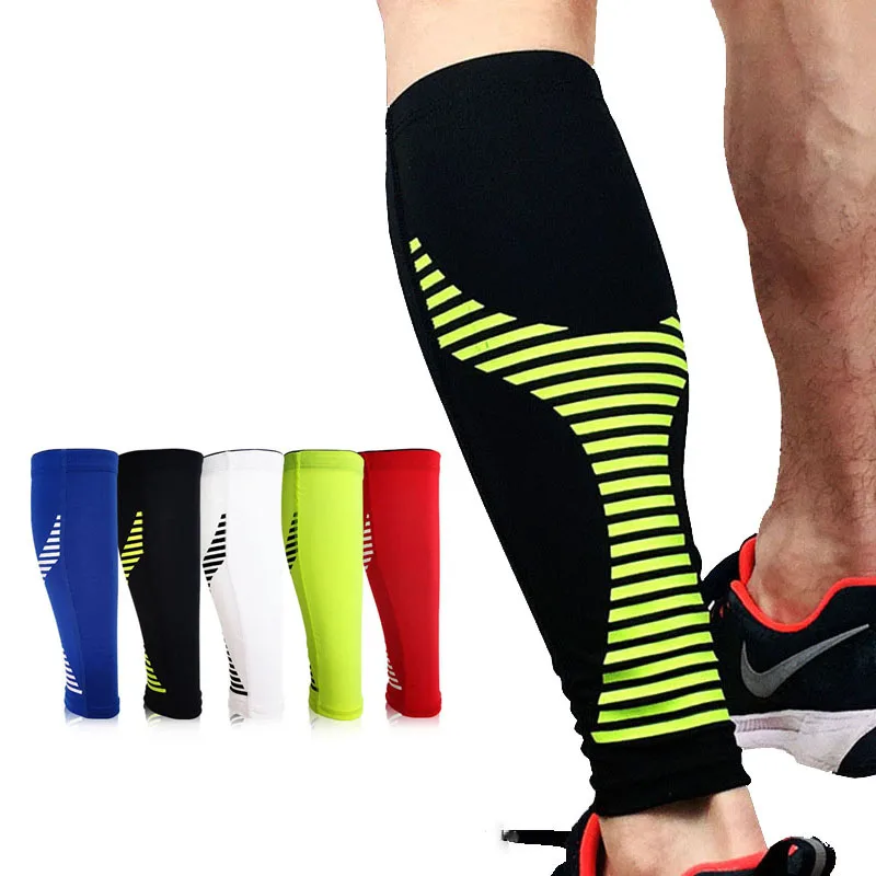 

1PCS Cycling Running Leg Compression Sleeves Calf Non-slip Breathable Yoga Tennis Football Shin Guards Sports Safety Fitness