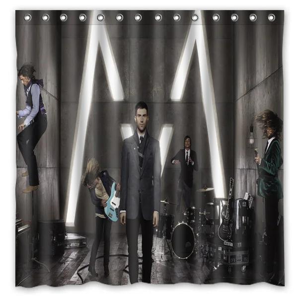 Бордовые 5 узоров креативные занавески для ванной комнаты водонепроницаемая